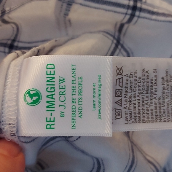 NWT J Crew Square Neck Window Pane Ruffled Cotton Top Size Medium - Picture 8 of 10